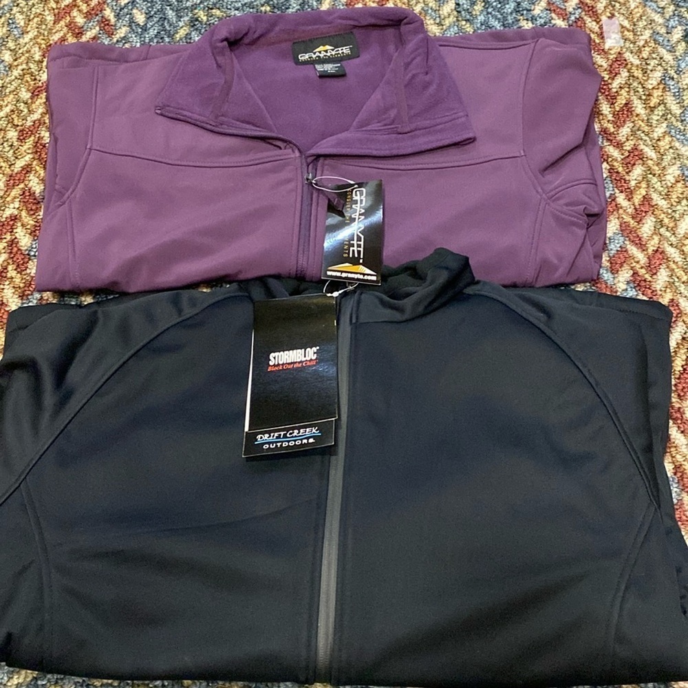 His & Hers 1X & 2X Jacket Bundle NWT Outdoor Gorpcore Wind Repellent